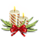 Click to enlarge Candles on Holly
