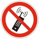 Click to enlarge No Cell Phones Allowed Sign Image