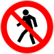 Click to enlarge No Pedestrians Allowed Sign