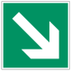 Click to enlarge Green Down Right Arrow Safety Sign