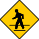 Click to enlarge Pedestrian Crossing Sign Image
